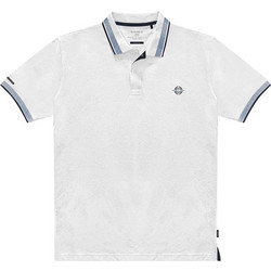 Double Ανδρική Μπλούζα Polo Κοντομάνικη Λευκή PS-3077
