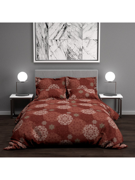 Salonica Σεντόνι Υπέρδιπλο με Λάστιχο 160x200+30cm Νιφάδα Μπορντό
