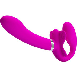 Pretty Love Valerie Strapless Strap On 19.5cm με Δόνηση Μωβ