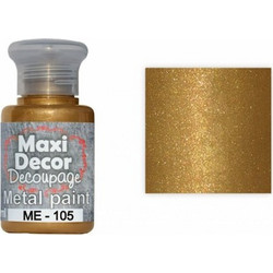 Maxi Decor Metal 105 Gold Ακρυλικό Χρώμα Ζωγραφικής 60ml