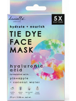 Danielle Tie Dye Hyaluronic Acid Sheet Μάσκα Προσώπου για Ενυδάτωση με Υαλουρονικό 5τμχ