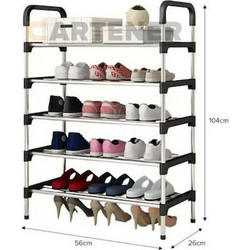 Tradesor Παπουτσοθήκη Μεταλλική Ασημί M56xΠ26xΥ104cm YH200