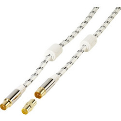 Vivanco Καλώδιο Κεραίας Coax Male to Coax Female 10m White Black VVACABMF1000HQ
