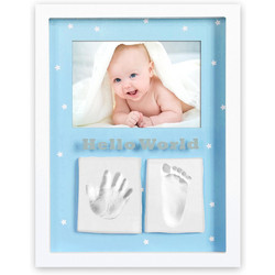 Interbaby Αναμνηστική Κορνίζα με Αποτύπωμα για Αγόρι Γαλάζια