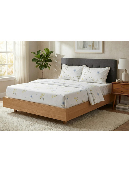 Limneos Σετ Σεντόνια Μονά Βαμβακερά 160x270 Sweet Sleep 7100 Μπεζ