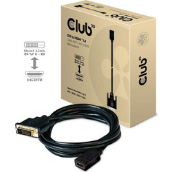 CLUB3D Καλώδιο HDMI 1.4 HDMI Male to DVI-D Male 2m Black CAC-1211