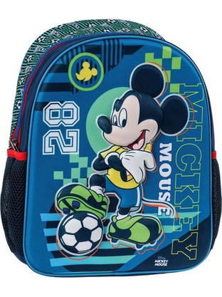 Statovac Mickey Mouse Football Σχολική Τσάντα Πλάτης Νηπιαγωγείου Μπλε 319423