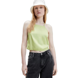 Calvin Klein Γυναικείο Καλοκαιρινό Crop Top Πράσινο J20J218183-L99