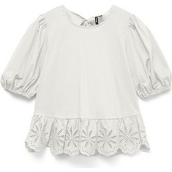 Vero Moda Γυναικείο Καλοκαιρινό Top Βαμβακερό Λευκό 10345412