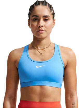 Nike Swoosh Αθλητικό Μπουστάκι με Μέτρια Στήριξη Τιρκουάζ DX6821-414