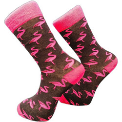 VTex Flamingo Ανδρικές Κάλτσες Ψηλές με Σχέδια Μαύρες SOCKS-FLAMINGO