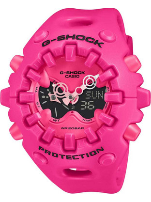Casio G-Shock Ανδρικό Ρολόι Χρονογράφος με Φούξια Καουτσούκ Λουράκι GA-V01-4A