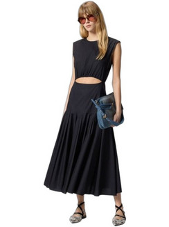 Pinko Midi Καλοκαιρινό Καθημερινό Φόρεμα Μαύρο 106828A2LD-Z99