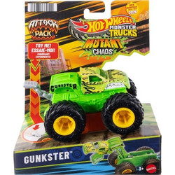 Mattel Hot Wheels Monster Trucks Mutant Chaos Attack Pack Gunkster