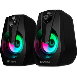 SVEN 370 Ηχεία Υπολογιστή 2.0 6W με RGB Φωτισμό Μαύρα