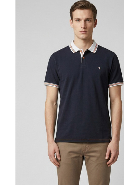 Trussardi Ανδρική Μπλούζα Polo Κοντομάνικη Μαύρη 523026-49