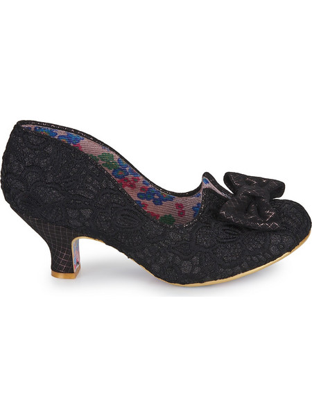 Irregular Choice Γόβες με Χοντρό Χαμηλό Τακούνι & Φιόγκο Μαύρες 4136-04AY