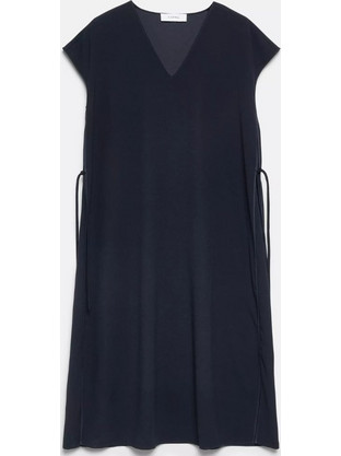 Comma Midi Καλοκαιρινό Καθημερινό Φόρεμα Navy Μπλε 2179390-5976