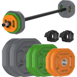 Tunturi 14TUSCL456 Body Pump Μπάρα Σετ με Βάρη 20kg Φ30mm 140cm με Κολάρα Ασφαλείας