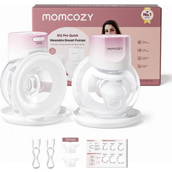 Momcozy S12 Pro Διπλό Ηλεκτρικό Θήλαστρο Ρεύματος Χωρίς BPA Pink 180ml
