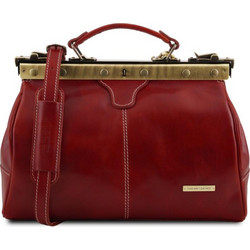 Tuscany Leather Michelangelo Ιατρική Τσάντα Δερμάτινη Κόκκινη