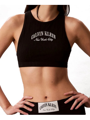 Calvin Klein Αθλητικό Μπουστάκι με Μέτρια Στήριξη Μαύρο LV00QF8707-UB1