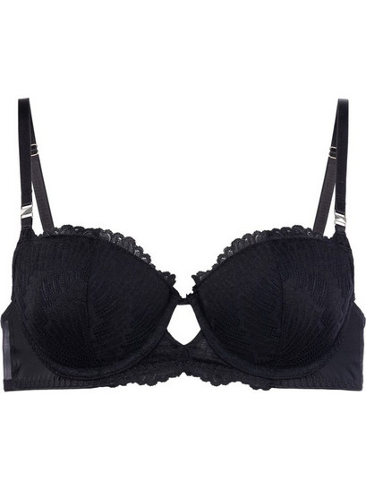 Dorina Σουτιέν Balconette Push Up με Μπανέλα Μαύρο FXBC0014LA200-BK0001