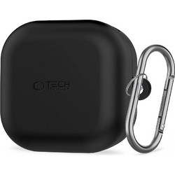 Tech-Protect Θήκη Σιλικόνης με Γάντζο για Samsung Galaxy Buds 4 / 4 Pro Μαύρη