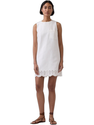 Gap Mini Καλοκαιρινό Καθημερινό Φόρεμα Λευκό 878129-000