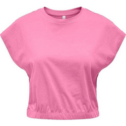 Only Γυναικείο Καλοκαιρινό Crop Top Βαμβακερό Φούξια 15252470