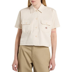 Dickies Κοντομάνικο Γυναικείο Πουκάμισο Πολυεστέρα Mονόχρωμο Μπεζ DKDFS573-F90