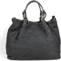 Passaggio Leather Γυναικεία Τσάντα Χειρός από Δερματίνη Μαύρη 5247-KR-02