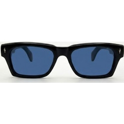 Enzo SZ8309 C4 Ανδρικά Γυαλιά Ηλίου Τετράγωνα Κοκάλινα Μαύρα με Μπλε Φακό
