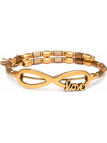Alex and Ani Γυναικείο Βραχιόλι Βέργα με Άπειρο Xρυσό VW463RG