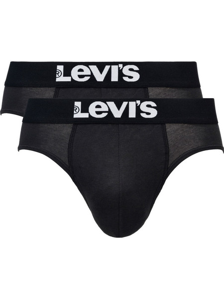 Levi's Ανδρικά Σλιπ Βαμβακερά Μαύρα 2Pack 37149-0199