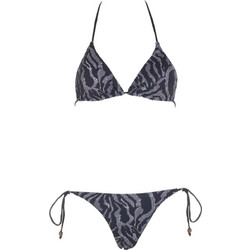 Gsecret Bikini Set Τριγωνάκι Animal Print Μαύρο Ασημί 6102-37511