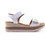 Oh My Sandals Καλοκαιρινές Γυναικείες Πλατφόρμες Χαμηλές Δερμάτινες Λευκές 5972