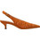 KALOGIROU FANY24 Γόβες Suede Slingback με Λεπτό Χαμηλό Τακούνι Πορτοκαλί