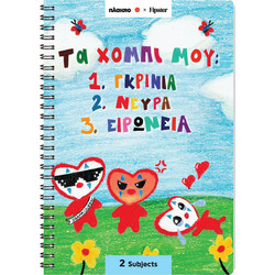 Sentio Χόμπι by Fipster Σπιράλ Τετράδιο Ριγέ B5 70 Φύλλων 2 Θεμάτων Πολύχρωμο ST11117