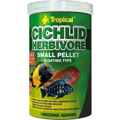 Tropical Cichlid Herbivore Small Pellets 1000ml