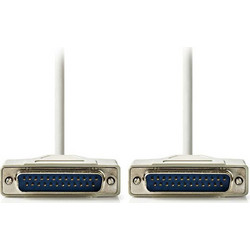 Nedis CCGP52100IV20 Καλώδιο Angle 90° RS-232 DB25 Male to RS-232 DB25 Male 2m White