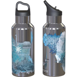 Carl Oscar Wisdom Water Παιδικό Παγούρι Θερμός Ανοξείδωτο BPA Free Γκρι Μπλε 500ml