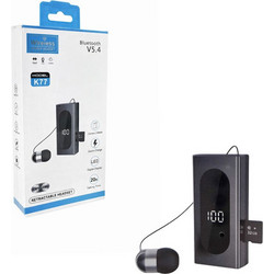 K77 Ακουστικό Bluetooth In Ear Πέτου Black