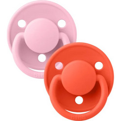 BIBS De Lux Πιπίλες Σιλικόνης 0-36m Baby Pink Tango 2τμχ