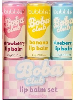 Bubble T Boba Club Lip Balm με Χρώμα 3x4.5gr