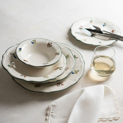 Hermia Vintage Rose Σετ Πιάτα Φαγητού Πορσελάνης Λευκά 24τμχ 667PRS1123
