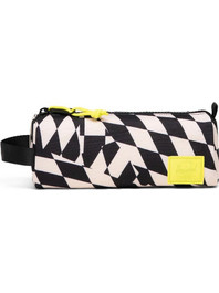 Herschel Warp Check Κασετίνα Βαρελάκι Μαύρη Λευκή 30074-04983