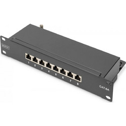 Digitus DN-91608S-EA Τηλεφωνικό Patch Panel Rack 1U 10" 8 Θυρών Shielded