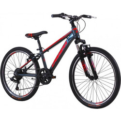 Carrera Junior 2026 Παιδικό Mountain Bike 20" Αλουμινίου με 7 Ταχύτητες Ανθρακί Κόκκινο