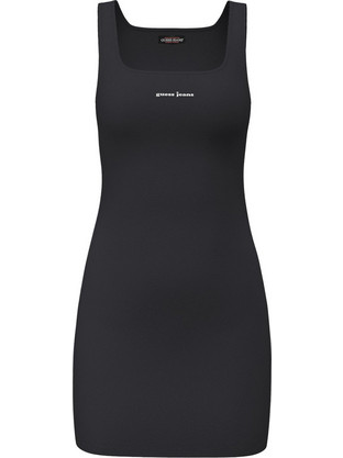 Guess Mini Καλοκαιρινό Καθημερινό Φόρεμα Ριπ Μαύρο W6YK01K3822-JBLK